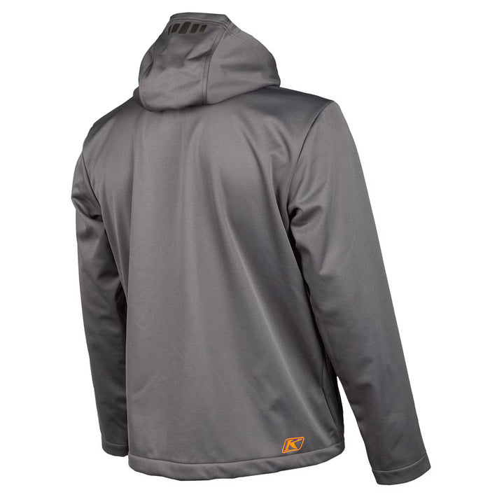KLIM TRANSITION FULL ZIP HOODIE - ASPHALT - STRIKE ORANGE