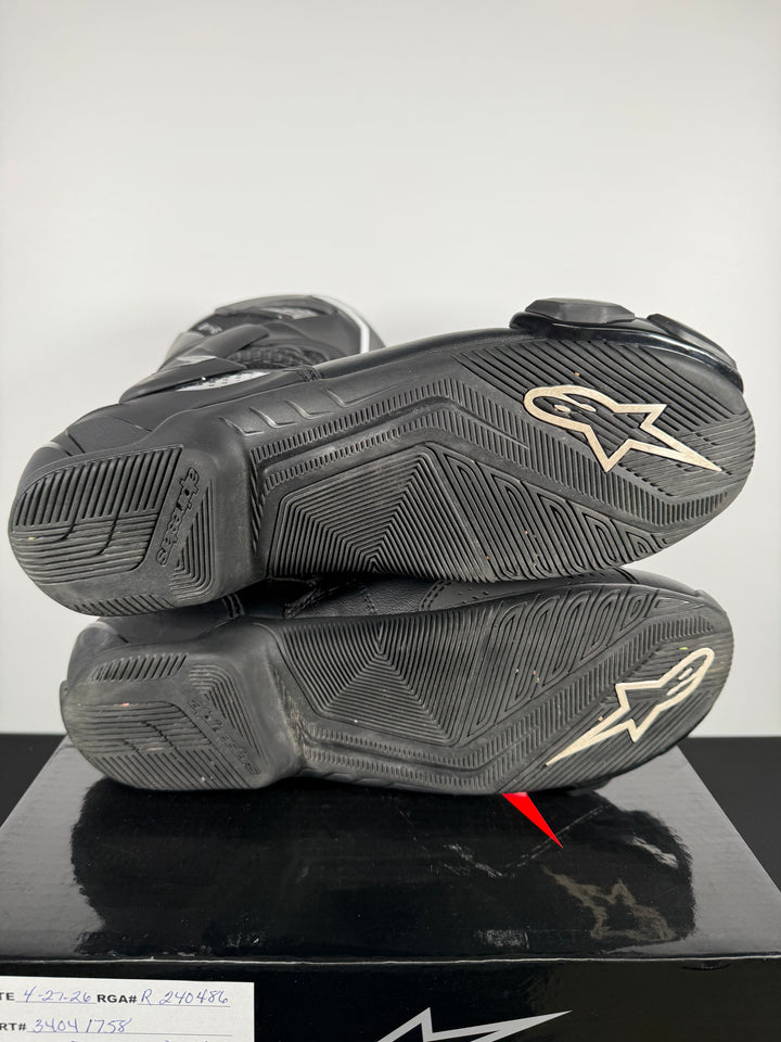 ALPINESTARS SMX-6 V3 VENTED BOOTS - BLACK - Size Euro 48 / US 12.5 - USED / GOOD