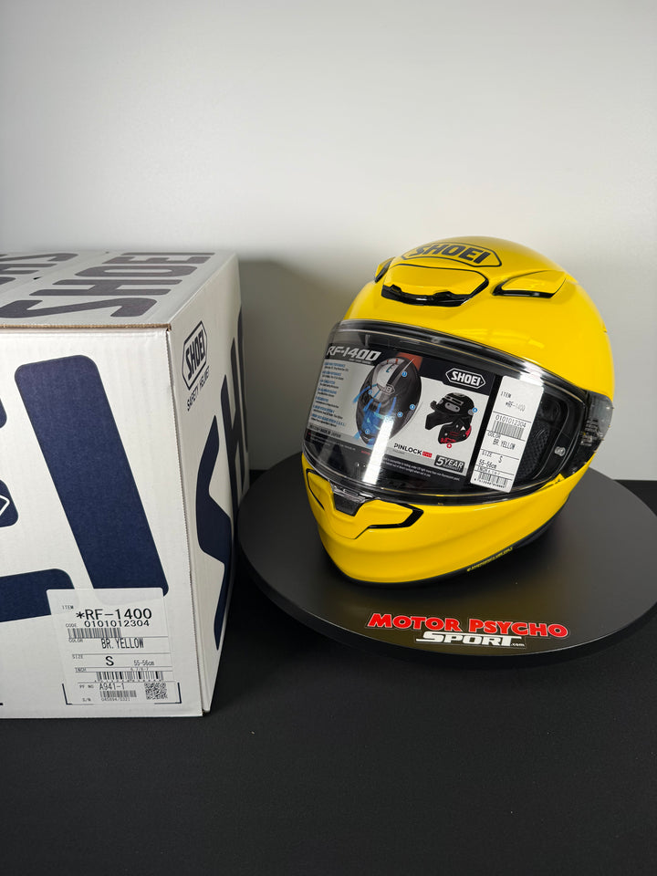 Shoei RF-1400 Helmet - Brilliant Yellow - Size S - USED / OPEN BOX