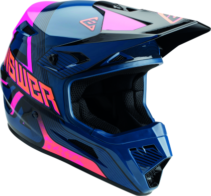 Answer AR1 Vendetta Helmet Dark Blue/Rhodamine/Orange Youth