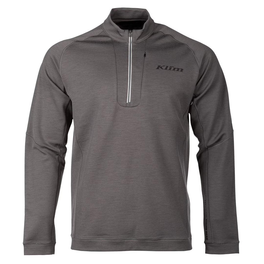 KLIM TETON MERINO WOOL 1/4 ZIP - ASPHALT