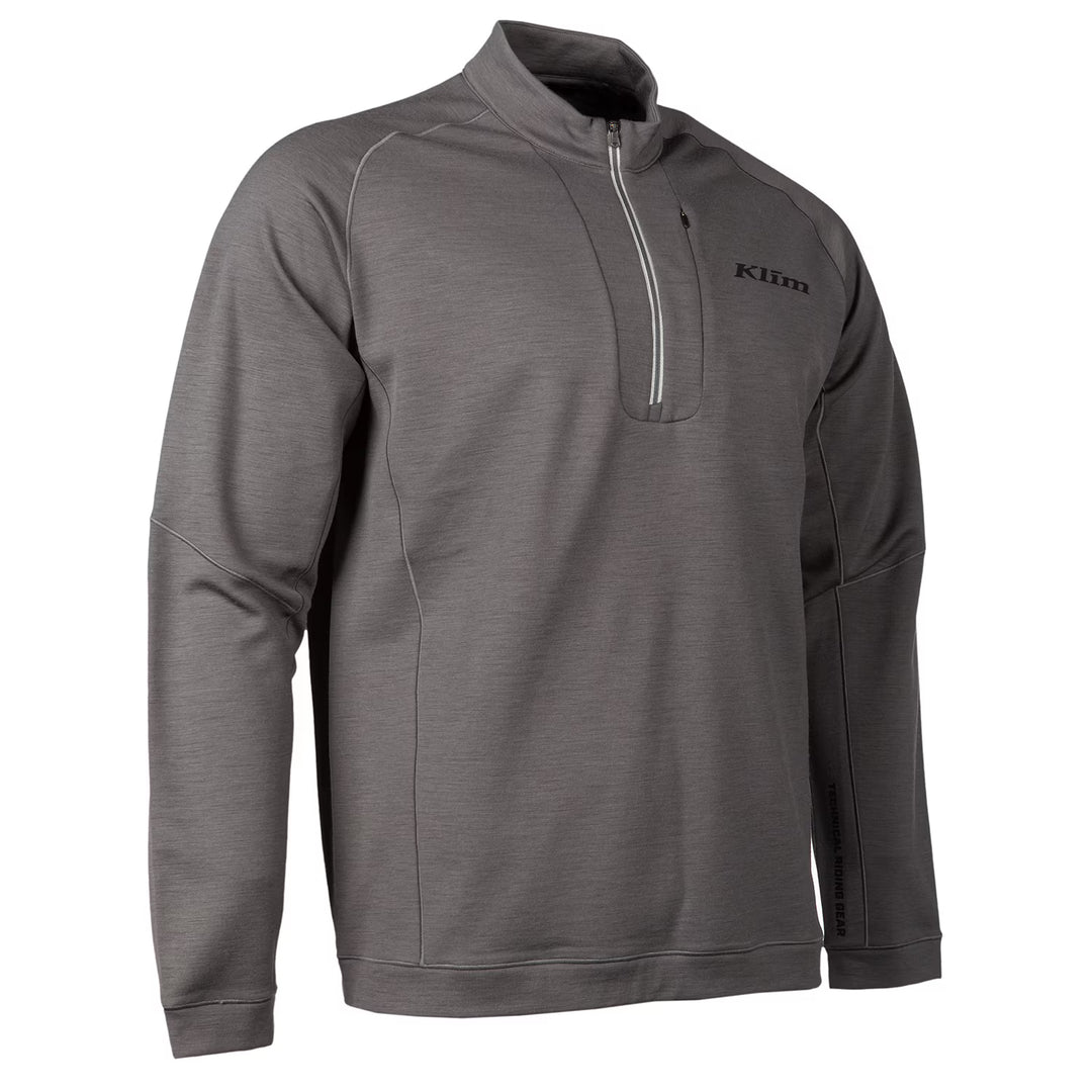 KLIM TETON MERINO WOOL 1/4 ZIP - ASPHALT