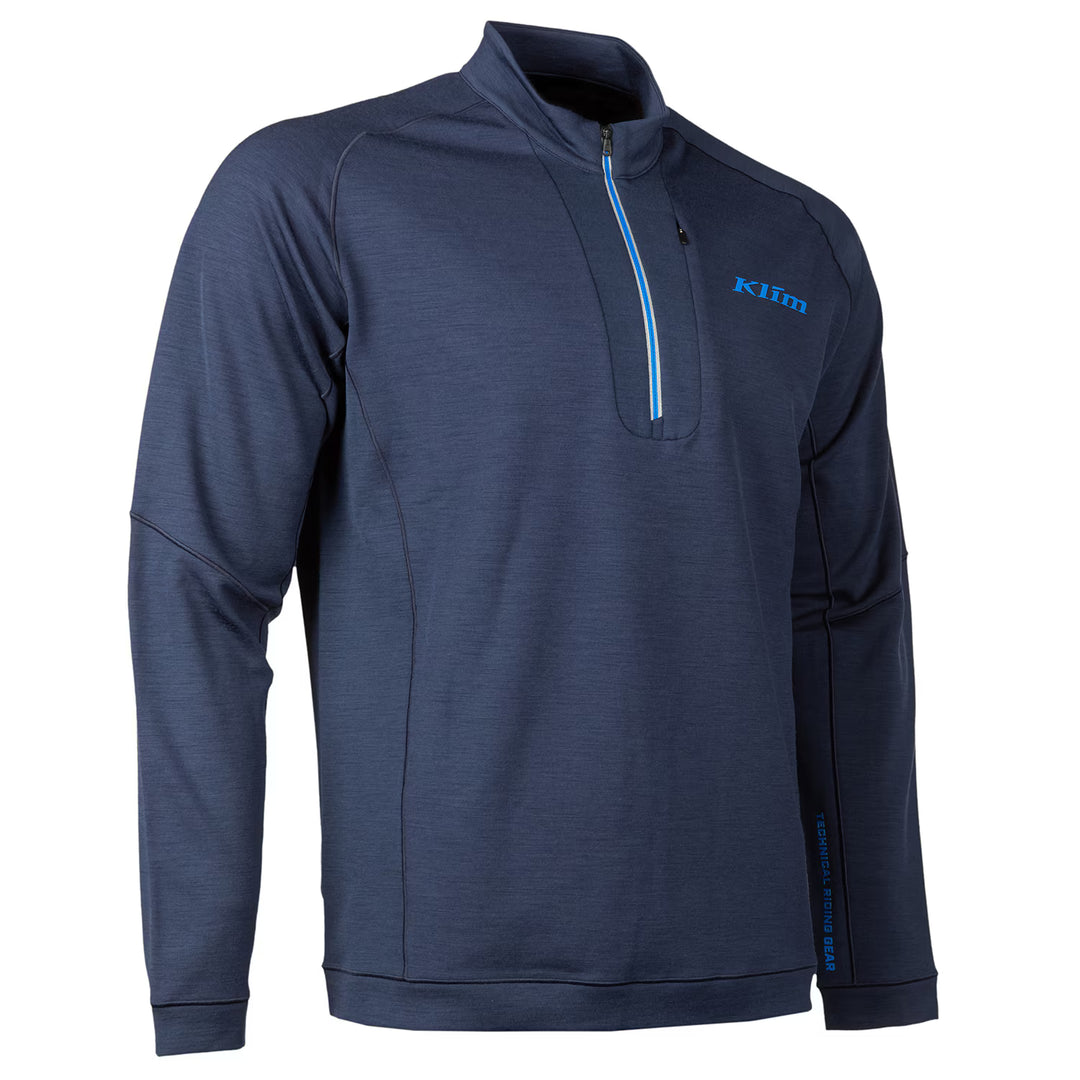 KLIM TETON MERINO WOOL 1/4 ZIP - NAVY BLUE