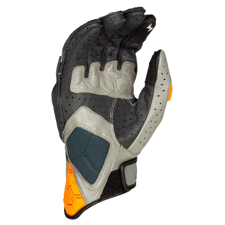KLIM BADLANDS AERO PRO SHORT GLOVE - PETROL - STRIKE ORANGE