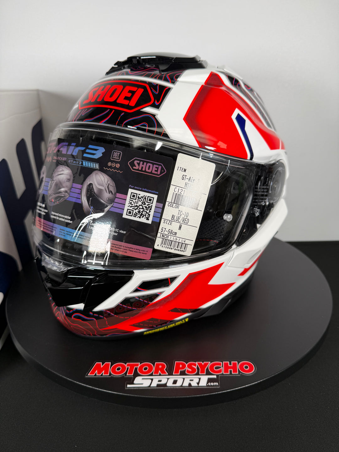 Shoei GT-Air 3 Hike Helmet - TC-10 Red/White/Blue - Size Medium - USED / OPEN BOX - FINAL SALE / NO RETURNS