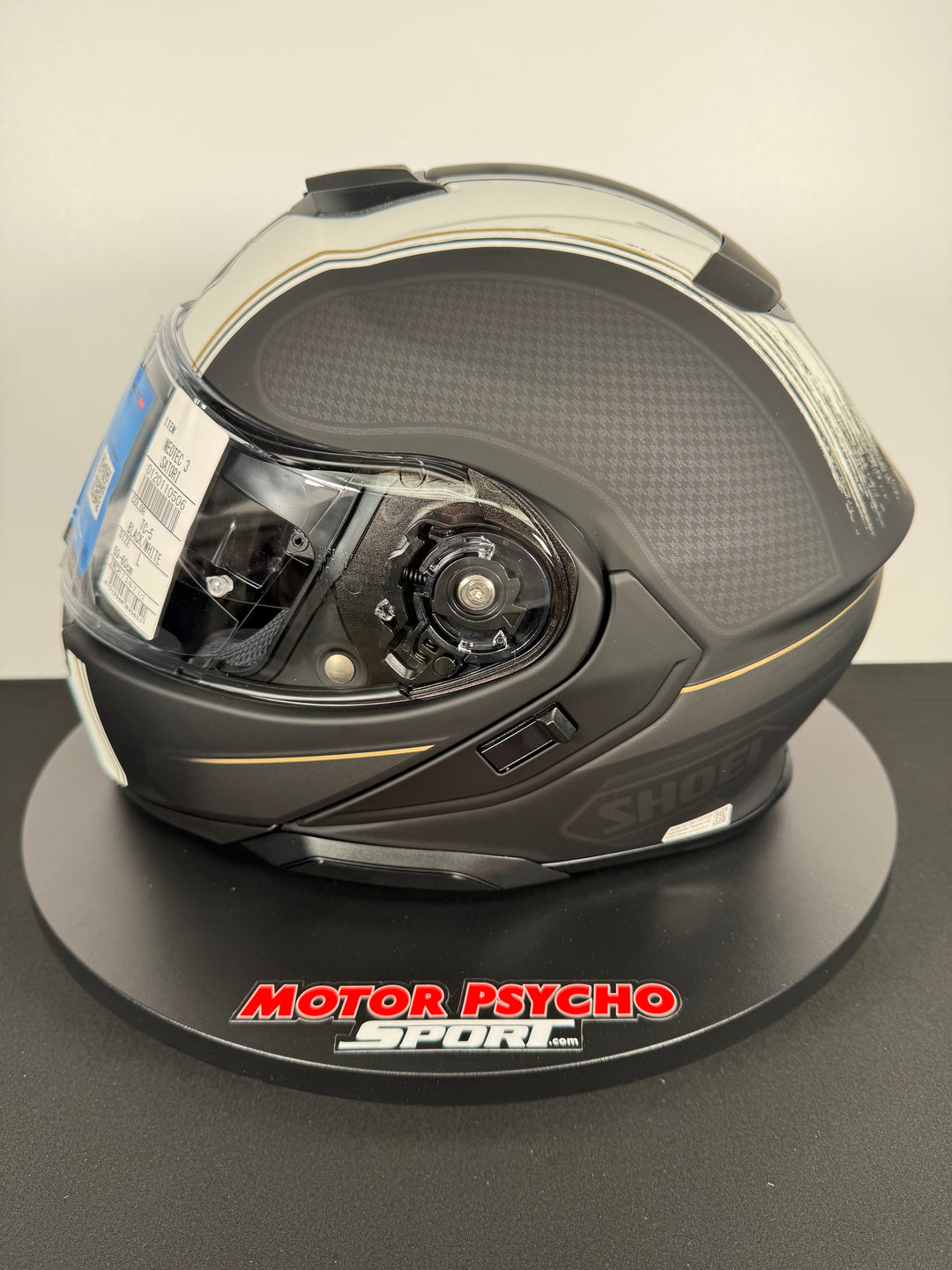 Shoei Neotec 3 Satori Modular Helmet - TC-5 Matte Black/White - Size Large - USED / OPEN BOX - FINAL SALE / NO RETURNS