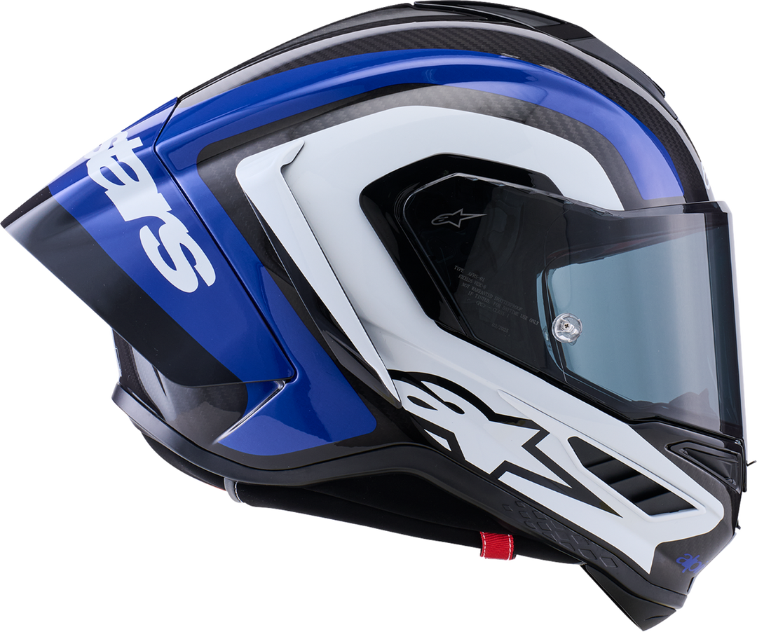 Alpinestars Supertech R10 Arius Helmet -Gloss Black/White/Blue
