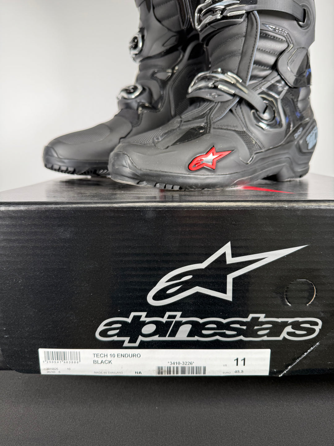 Alpinestars Tech 10 Enduro Boots - Black - Size EU 45.5 / US 11 - OPEN BOX - FINAL SALE / NO RETURNS