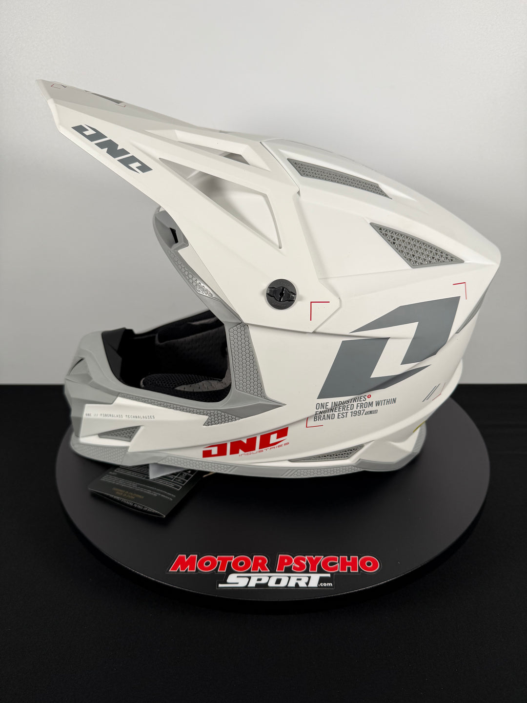One Industries X-297 HELMET - FOCUS WHITE/GRAY - Size 2XL - OPEN BOX