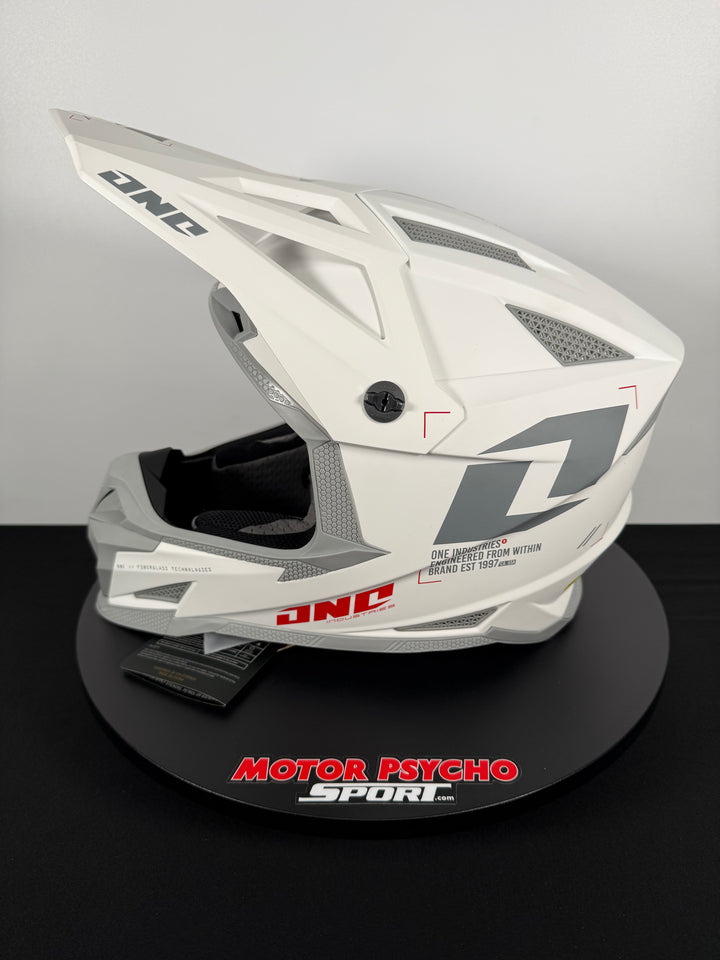 One Industries X-297 HELMET - FOCUS WHITE/GRAY - Size 2XL - OPEN BOX
