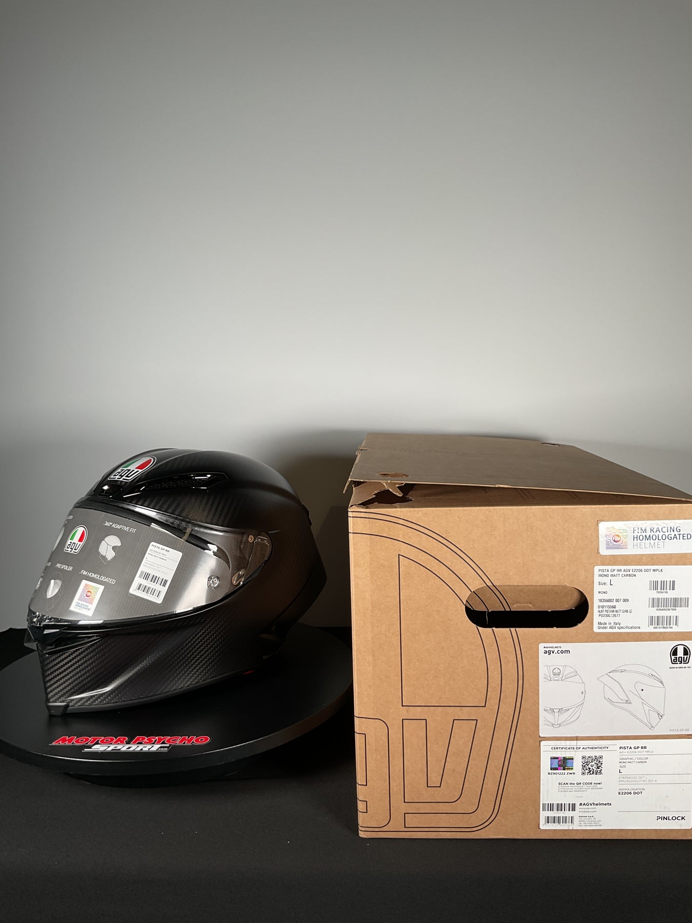 agv helmet specifications AGV Pista GP RR Matte Carbon Helmet