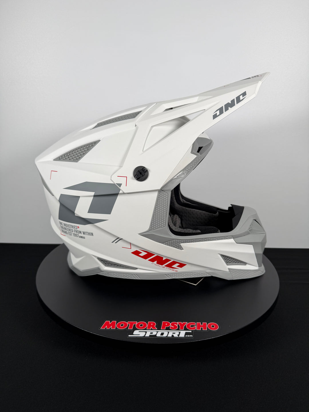 One Industries X-297 HELMET - FOCUS WHITE/GRAY - Size 2XL - OPEN BOX