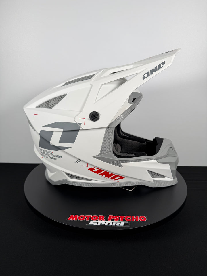 One Industries X-297 HELMET - FOCUS WHITE/GRAY - Size 2XL - OPEN BOX