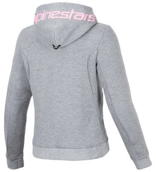 ALPINESTARS STELLA CHROME V2 SPORT HOODIE  - GREY HEATHER/FLUO PINK