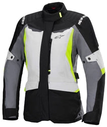 ALPINESTARS STELLA ST-1 WATERPROOF JACKET - ICE GREY/BLACK/YELLOW FLUO