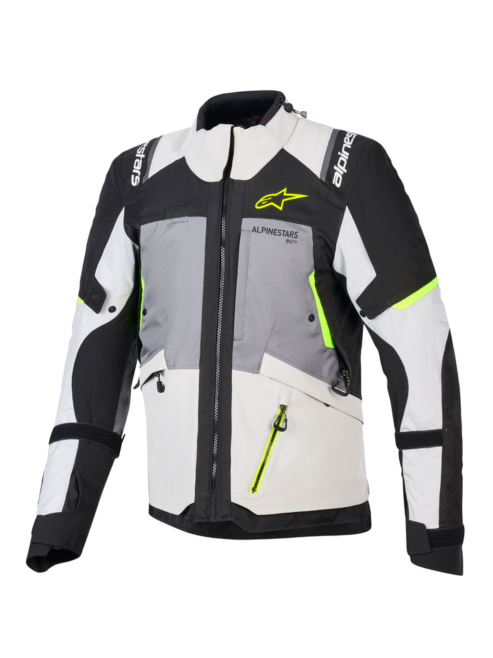 Alpinestars Stella Andes V4 Drystar Women's Jacket - Ice Grey/Dark Grey/Grey Black/Yellow Fluo