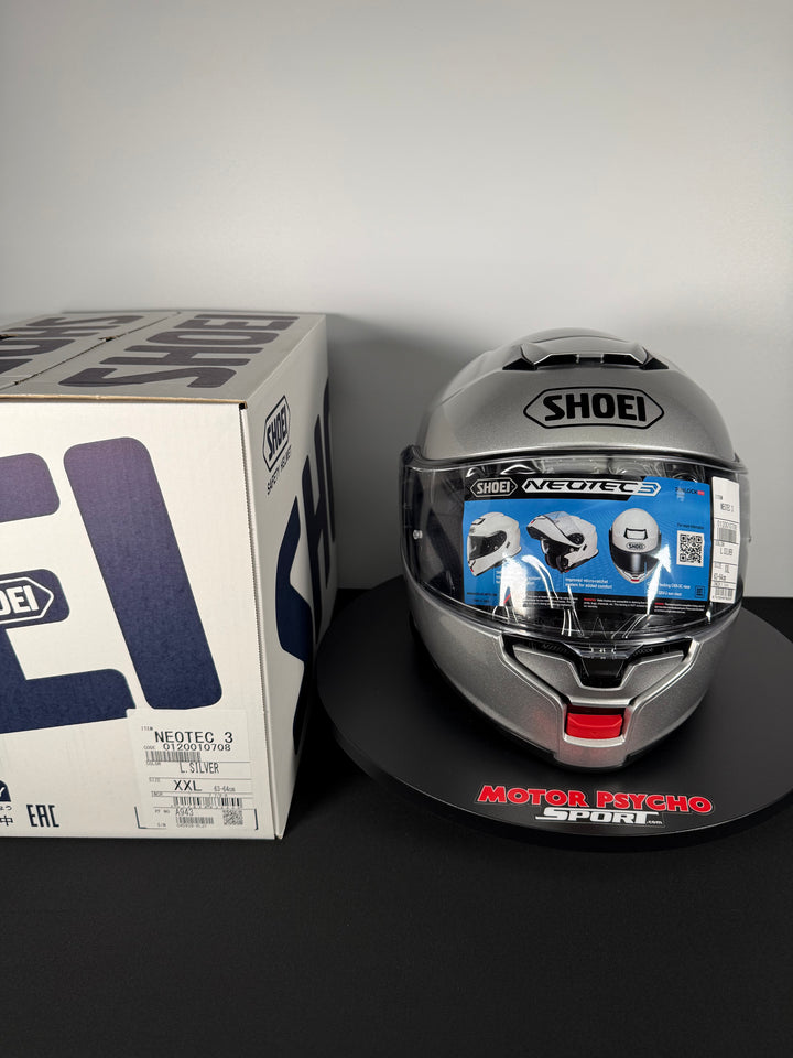Shoei Neotec 3 Modular Helmet - Light Silver - Size XXL - USED / OPEN BOX