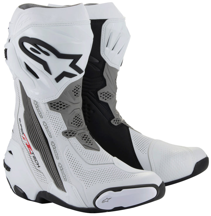 Alpinestars Supertech R V2 Vented Racing Boots - White/Grey/Black