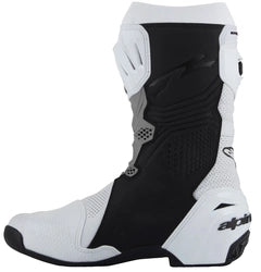 ALPINESTARS SUPERTEACH R V2 VENTED RACING BOOTS - WHITE/GREY/BLACK