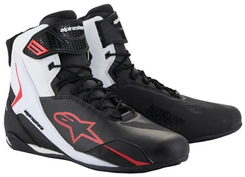 ALPINESTARS FAST-4 SHOES - BLACK/WHITE/RED