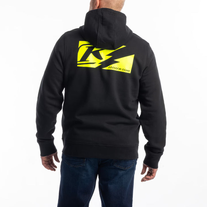 KLIM ELECTRIC FULL ZIP HOODIE - BLACK - HI-VIS