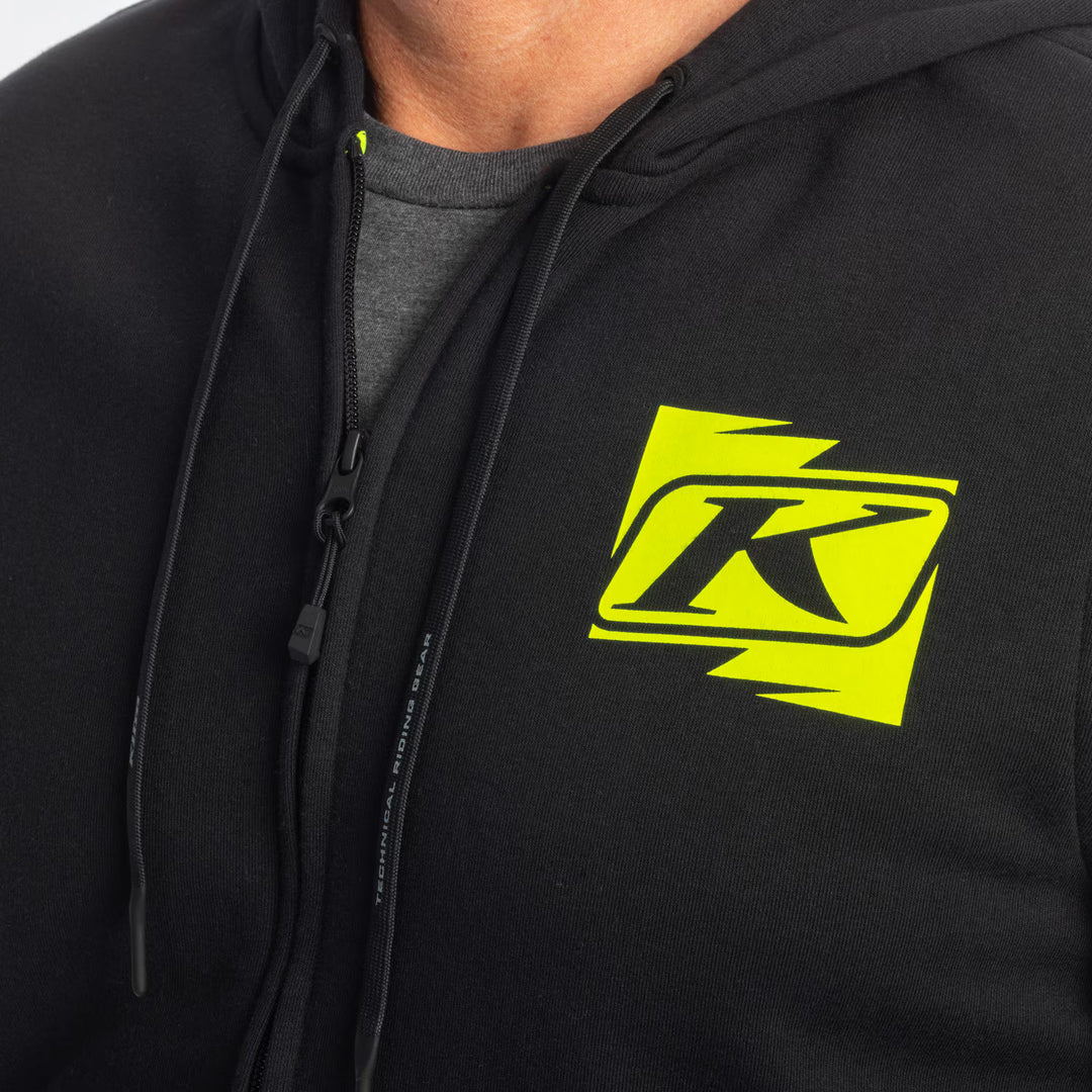 KLIM ELECTRIC FULL ZIP HOODIE - BLACK - HI-VIS