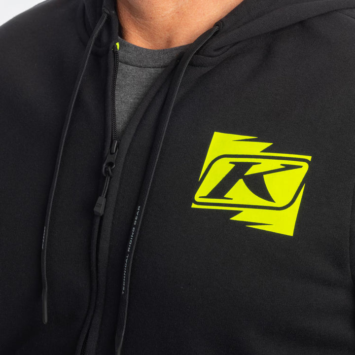 KLIM ELECTRIC FULL ZIP HOODIE - BLACK - HI-VIS