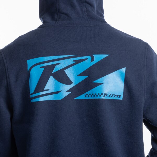 KLIM ELECTRIC FULL ZIP HOODIE - DRESS BLUES - METHYL BLUE