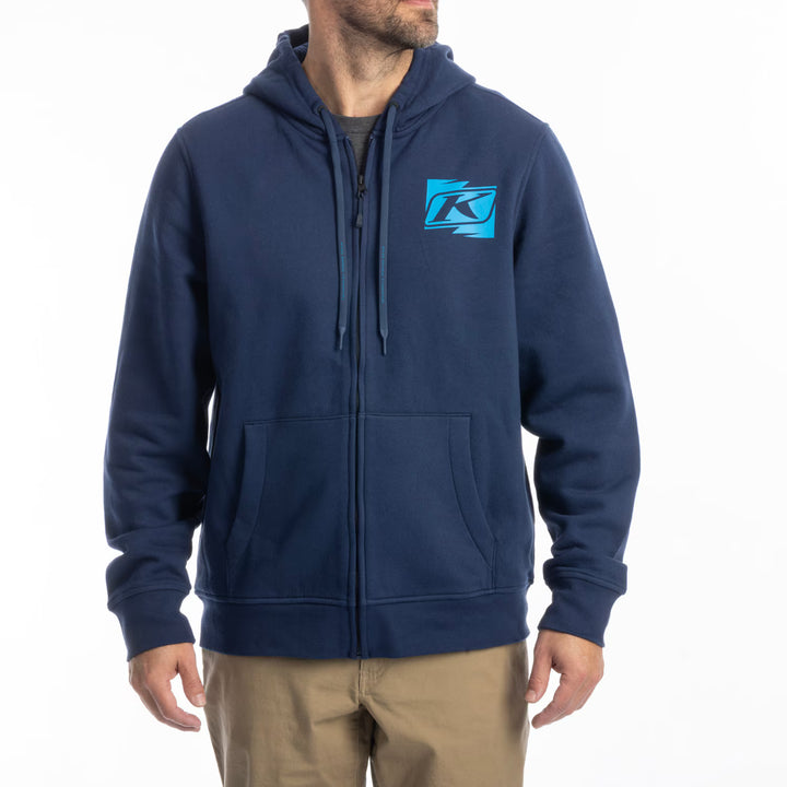 KLIM ELECTRIC FULL ZIP HOODIE - DRESS BLUES - METHYL BLUE