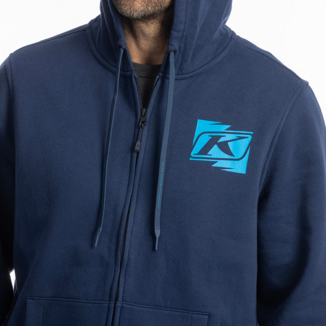 KLIM ELECTRIC FULL ZIP HOODIE - DRESS BLUES - METHYL BLUE