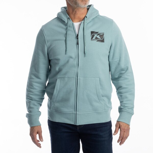 KLIM ELECTRIC FULL ZIP HOODIE - MINERAL BLUE - BLACK