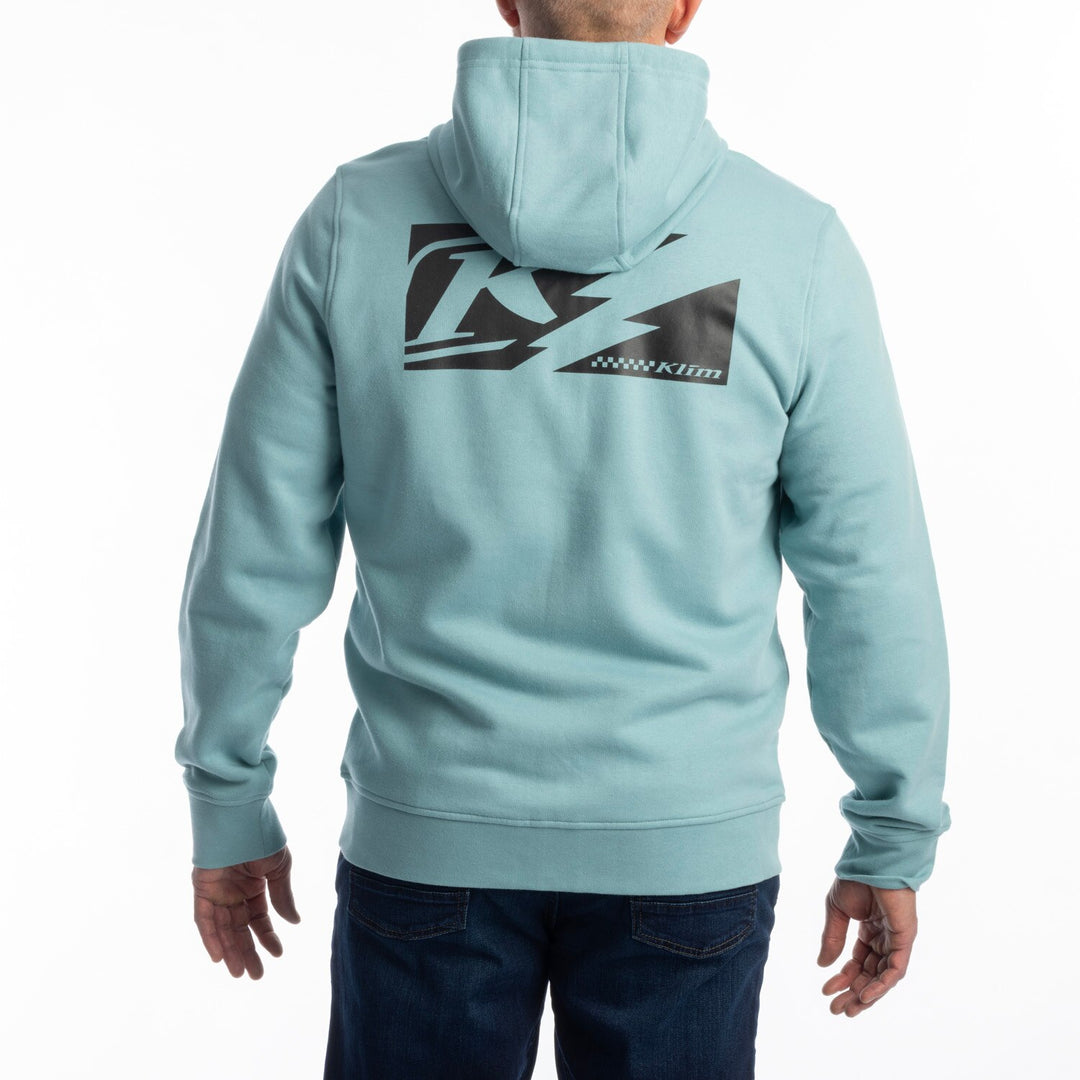 KLIM ELECTRIC FULL ZIP HOODIE - MINERAL BLUE - BLACK