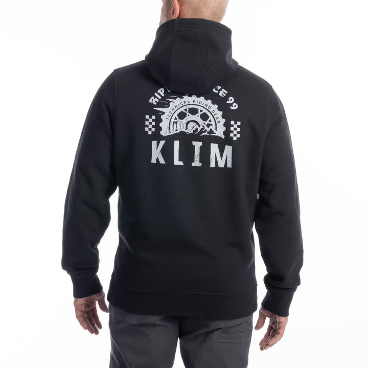 KLIM RIPPIN' PULLOVER HOODIE - BLACK - HIGH-RISE
