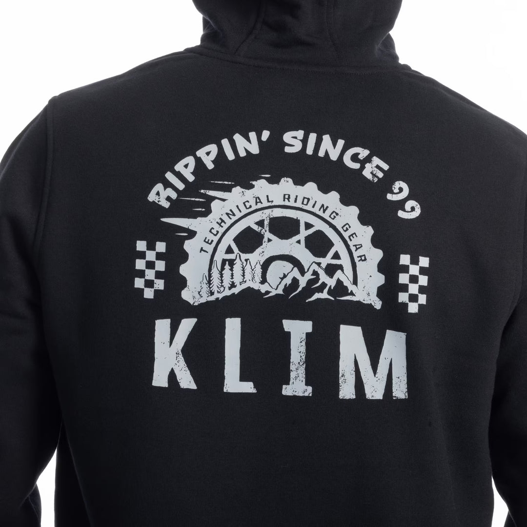 KLIM RIPPIN' PULLOVER HOODIE - BLACK - HIGH-RISE