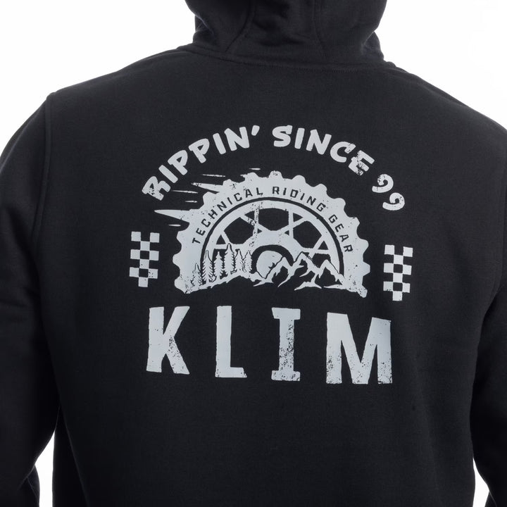 KLIM RIPPIN' PULLOVER HOODIE - BLACK - HIGH-RISE