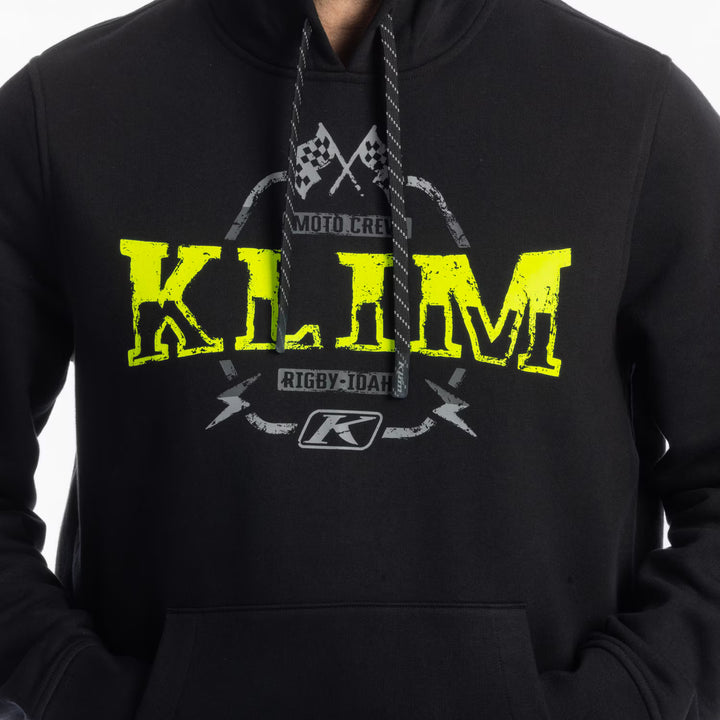 KLIM DIRT RIDER PULLOVER HOODIE - BLACK - HI-VIS