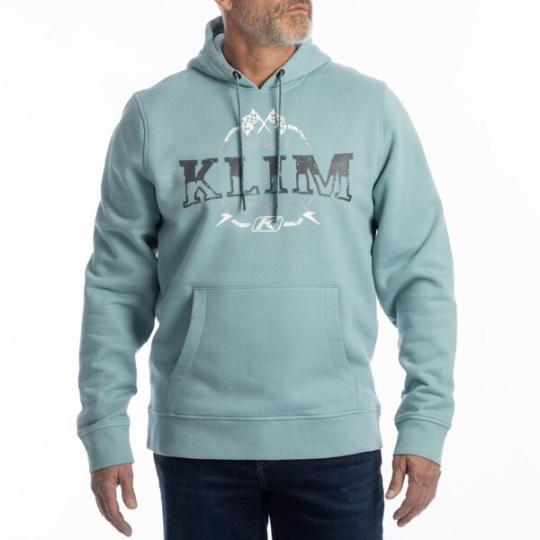 KLIM DIRT RIDER PULLOVER HOODIE - MINERAL BLUE - ASPHALT