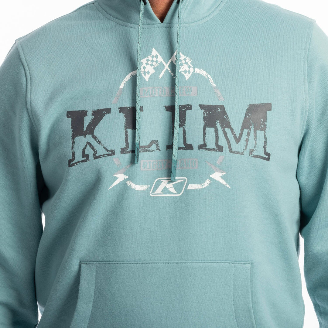 KLIM DIRT RIDER PULLOVER HOODIE - MINERAL BLUE - ASPHALT