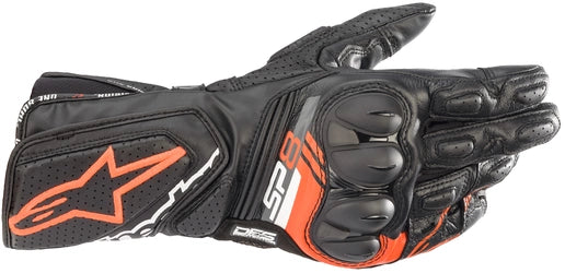 ALPINESTARS SP-8 V3 LEATHER GLOVES - BLACK/WHITE/ BRIGHT RED