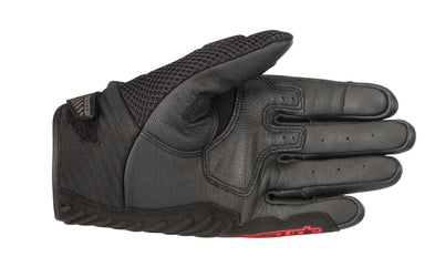 ALPINESTARS SMX-1 AIR V2 LEATHER GLOVES - BLACK/RED FLUO