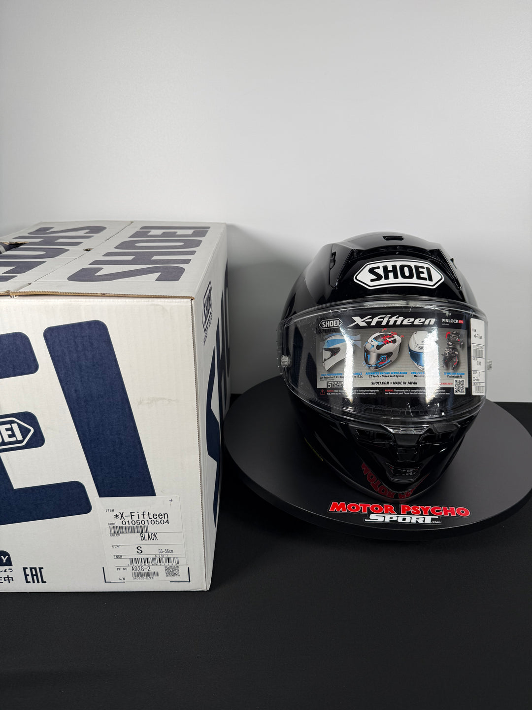 Shoei X-15 Helmet - Gloss Black - Size S - USED / OPEN BOX
