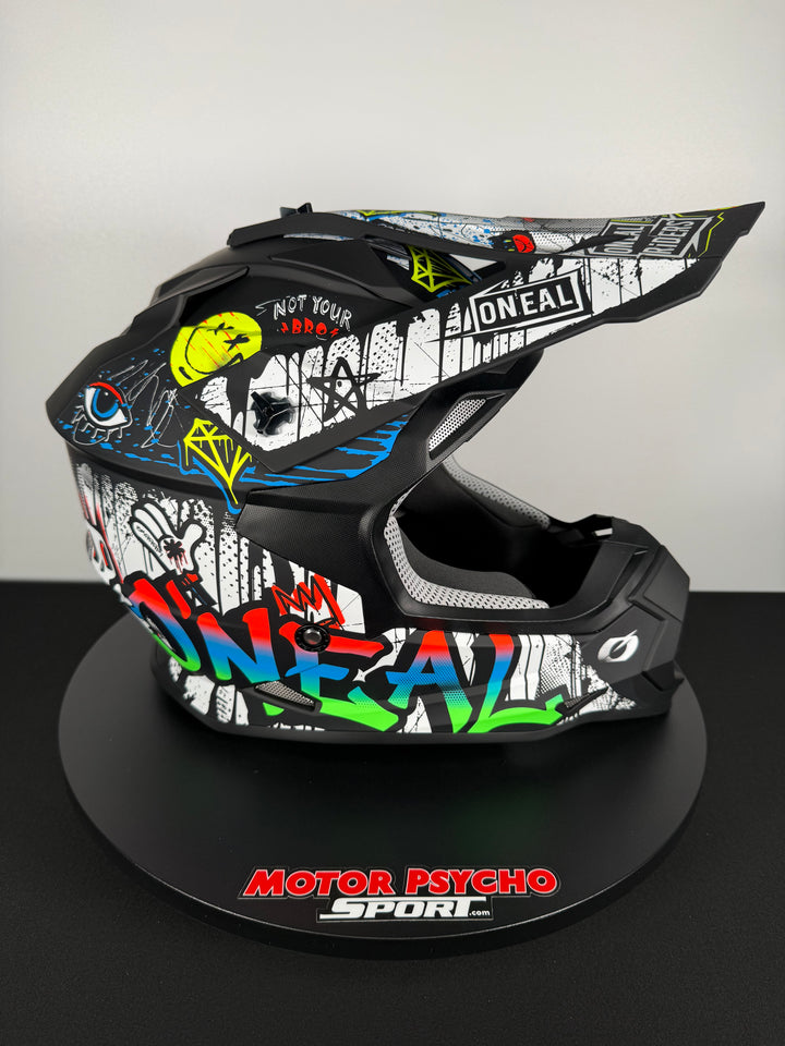 O'Neal 2 SRS Rancid V.24 Helmet Black/White - Size XL - OPEN BOX