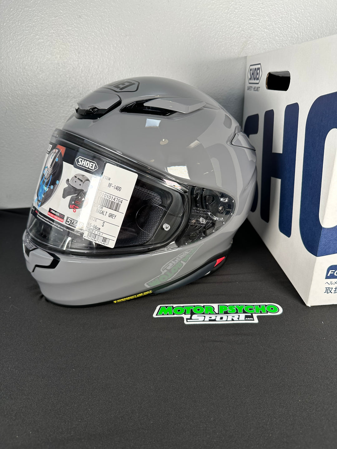 Shoei RF-1400 Helmet - Gloss Basalt Gray - Size Small - USED / OPEN BOX