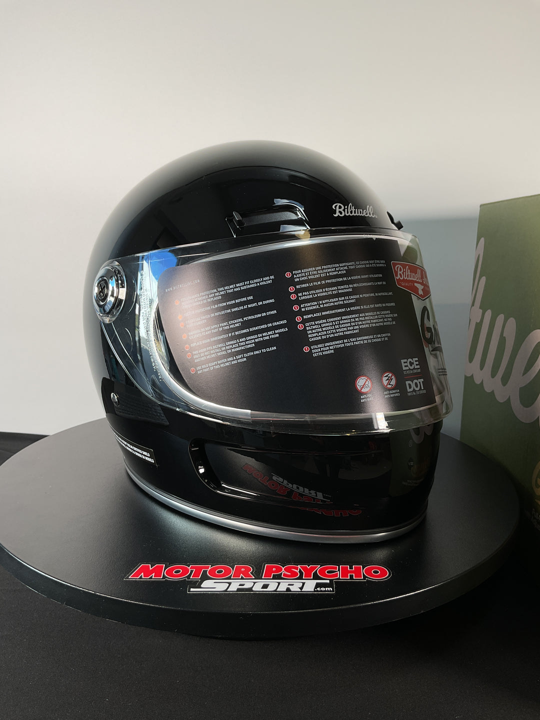 Biltwell Gringo SV ECE Helmet - Gloss Black - Size Medium - Used Like New