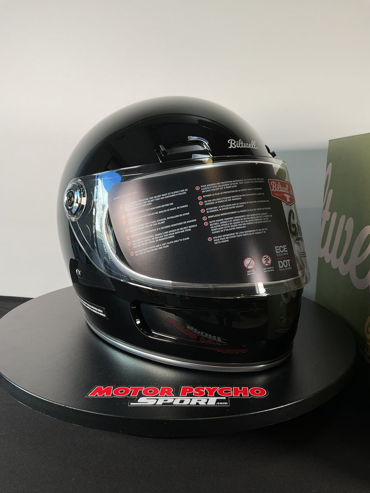 Biltwell Gringo SV ECE Helmet - Gloss Black - Size Medium - Used Like New