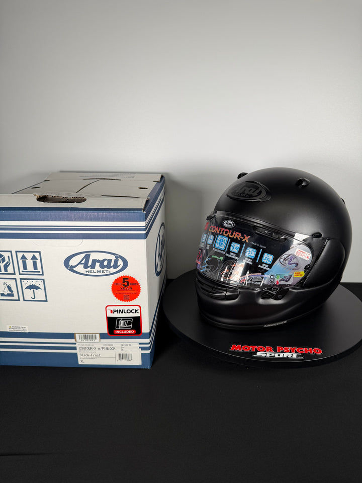 Arai Contour-X Helmet - Black Frost - Size XL - OPEN BOX - FINAL SALE / NO RETURNS