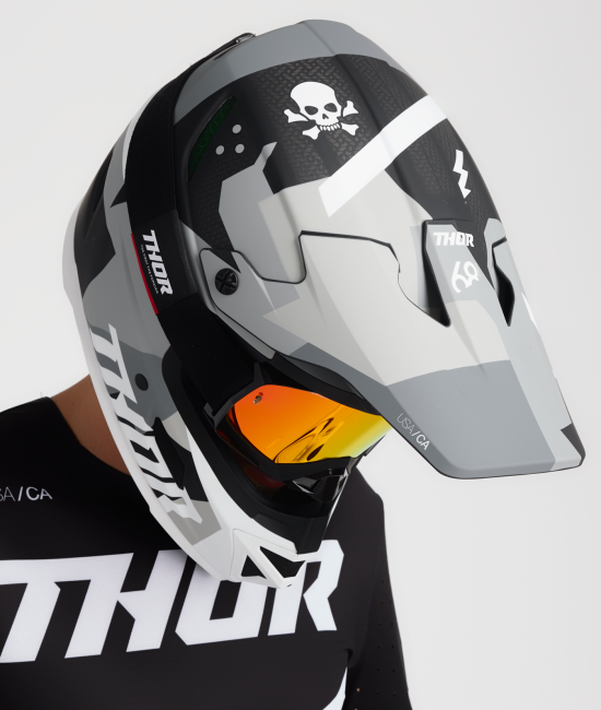 Thor - Reflex Sport Carbon Helmet - Carbon Brave MIPS Gray/White