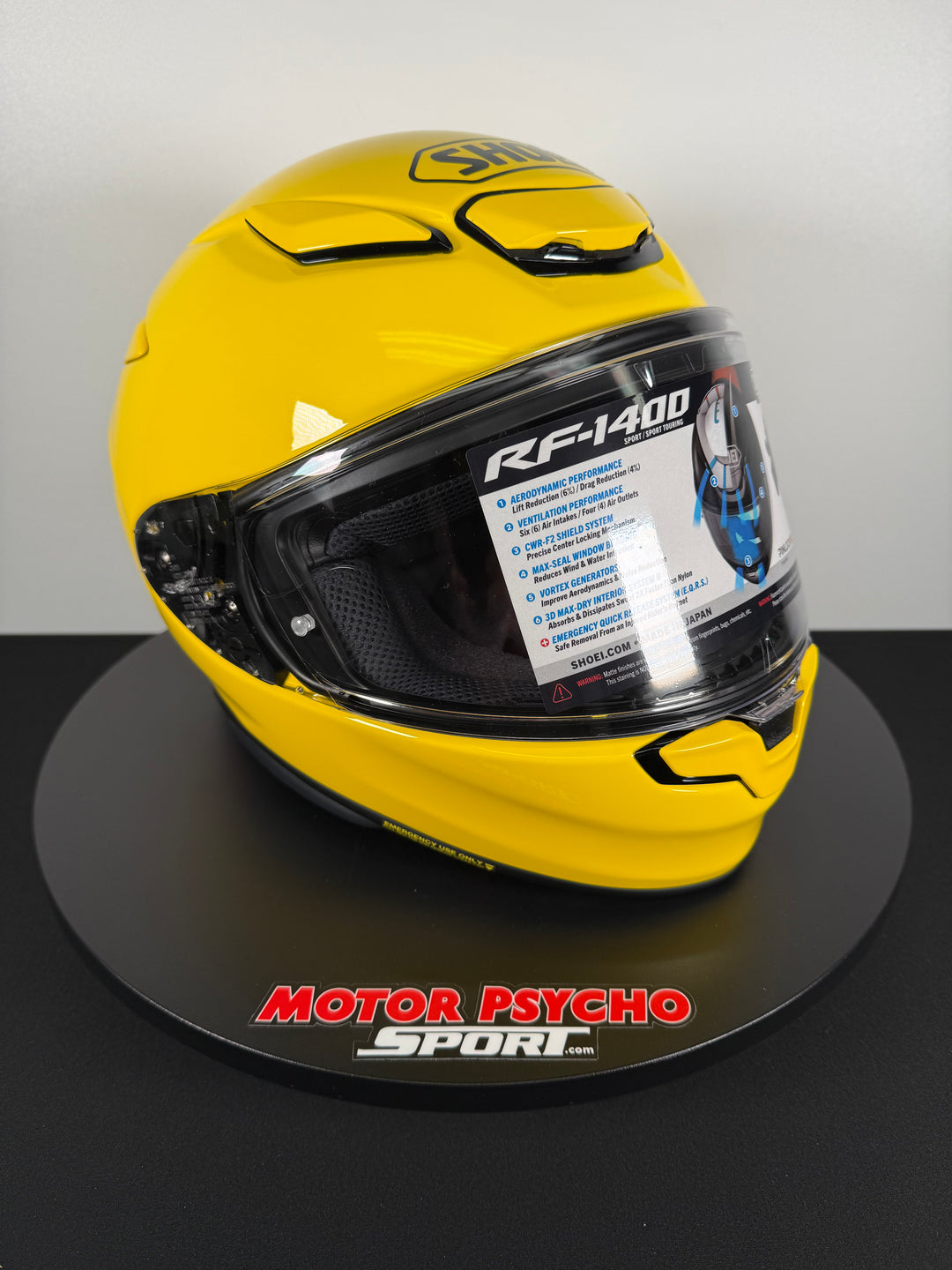 buy shoei helmet from japan Shoei RF-1400 Helmet - Brilliant Yellow - Size S