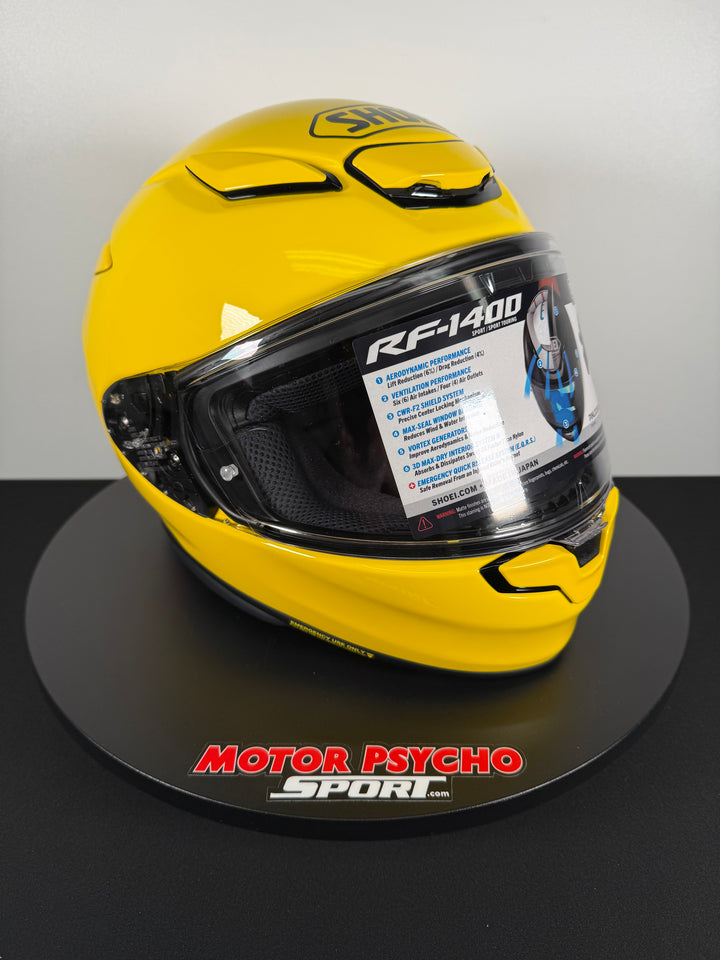 Shoei RF-1400 Helmet - Brilliant Yellow - Size S - USED / OPEN BOX