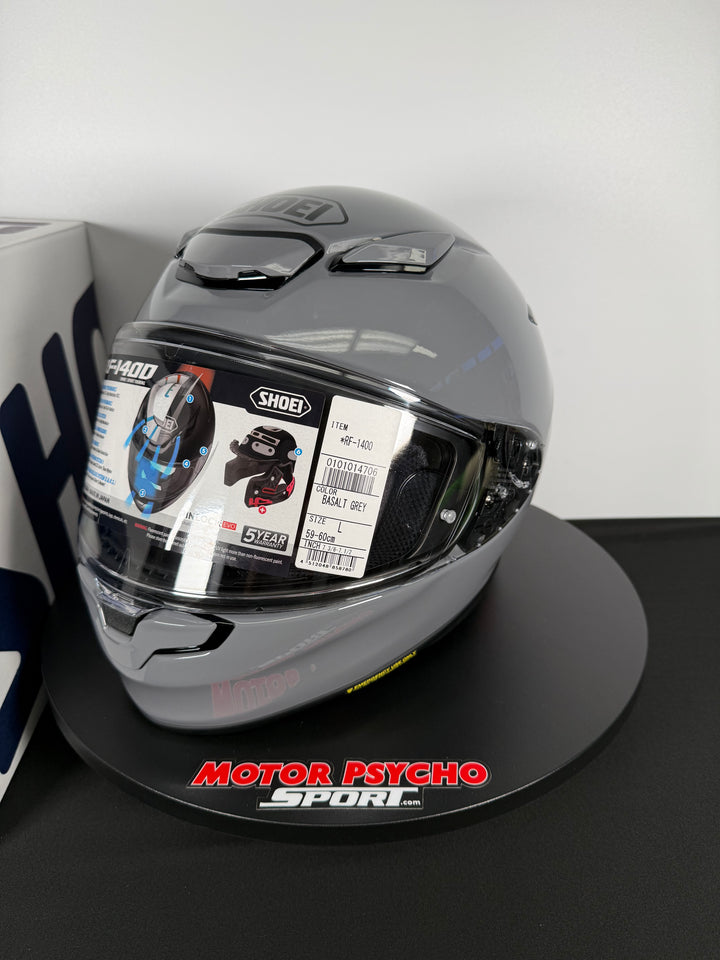 Shoei RF-1400 Helmet - Gloss Basalt Gray - Size Large - USED / OPEN BOX #1 - FINAL SALE / NO RETURNS